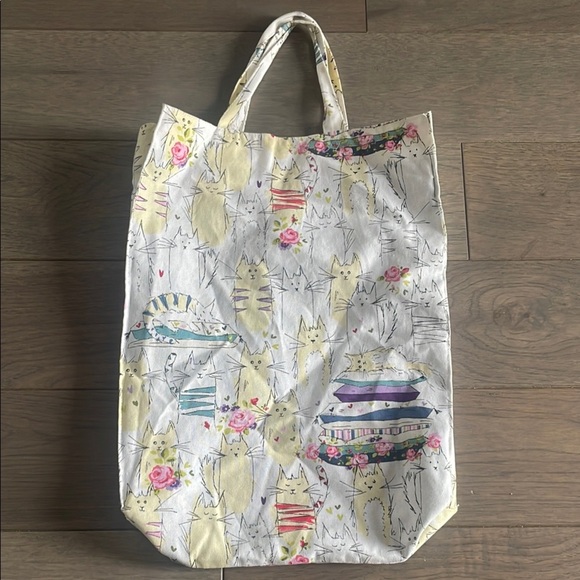 Cooksmart Floral Cat Print Tote Bag - Picture 5 of 5